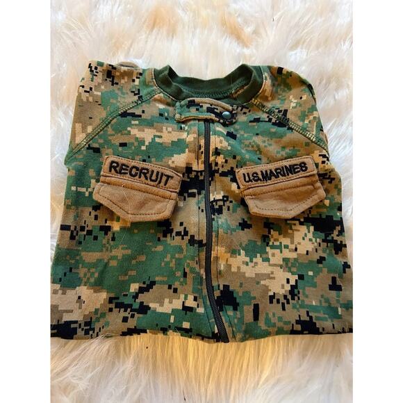 USMC Marines Tiny Trooper Camouflage Bodysuit One Piece Size 0-3 Months Soldier - Picture 3 of 8